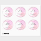 トレンディーパステルピンクカラー製品パッケージラベル ラウンドシール (シート)