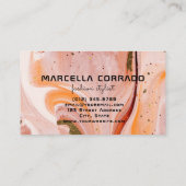 トレンディーパステルマーブルゲート金ゴールドファッションスタイリスト 名刺 (裏面)
