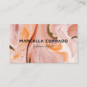 トレンディーパステルマーブルゲート金ゴールドファッションスタイリスト 名刺 (正面)