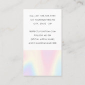 トレンディーパステル虹のアーチ縁ど写真 名刺 (裏面)