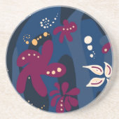 トレンディーパターンアクセサリー、抽象芸術ブルーピンク コースター (正面)