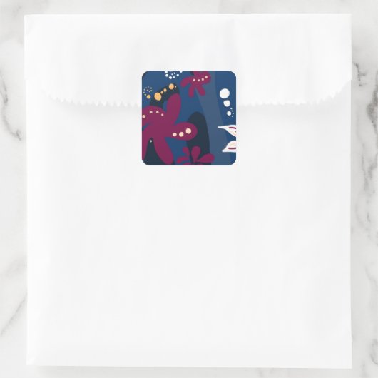 トレンディーパターンアクセサリー、抽象芸術ブルーピンク スクエアシール (バッグ)