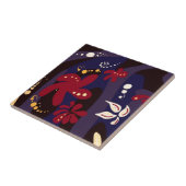 トレンディーパターンアクセサリー、黒い紫の抽象芸術 タイル (側面)