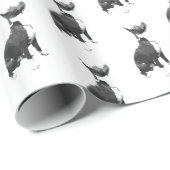 トレンディーパターン白黒ピットブルドッグラップ ラッピングペーパー (ロールコーナー)