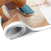 トレンディーパターン誕生日アップロード写真作成 ラッピングペーパー (ロールコーナー)