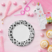 トレンディーパターン ペーパープレート (パーティー)