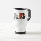 トレンディーパパパパ写真コラージュ切り出し父の日 トラベルマグ (正面右)