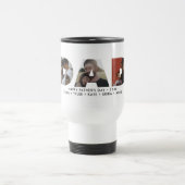 トレンディーパパパパ写真コラージュ切り出し父の日 トラベルマグ (中央)