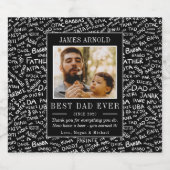 トレンディーパパ多言語写真父の日 ビールラベル (シングルラベル)