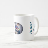 トレンディーパパ透明な最高のパパ過去3枚の写真 コーヒーマグカップ (正面右)