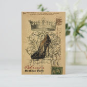 トレンディーパリガーリーシアスティレット誕生日カード 招待状 (スタンド正面)