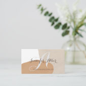 トレンディーパンパステラコッタ抽象芸術ハンドメイドジュエリー 名刺 (スタンド正面)