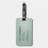 トレンディーパーエレガントル銀金ゴールドブラックストリップ ラゲッジタグ (裏面縦)