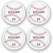 トレンディーパーソナライズされたの野球名と番号 シール (正面)