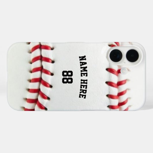 トレンディーパーソナライズされたの野球名と番号 Case-Mate iPhoneケース (裏面 (横))