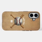 トレンディーパーソナライズされたの野球名と番号 Case-Mate iPhoneケース (裏面 (横))