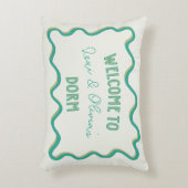 トレンディーパーソナライズされたグリーンハンドドロッドドームルームメイト アクセントクッション (正面(垂直))