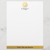 トレンディーパーソナライズされたゴールドフォイルスターフェスティバルホリデー (正面)