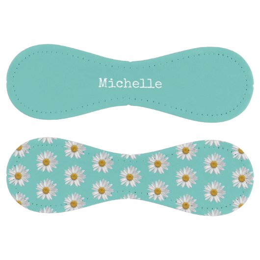 トレンディーパーソナライズされたデイジーティール（緑がかった色）ソフトボール ソフトボール (パネル)