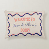 トレンディーパーソナライズされたピンクハンドドロッドドームルームメイト アクセントクッション (正面)