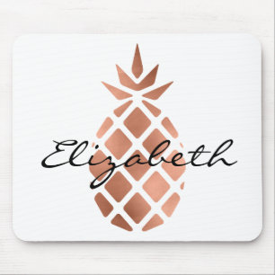 トレンディーパーソナライズされたフェイクバラ金箔パイナップル マウスパッド