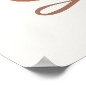 トレンディーパーソナライズされたブライダルシャワーウェルカムサイン ポスター (角)