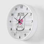 トレンディーパーソナライズされたホワイトウッドキッチンの壁時計 壁時計 (傾斜)