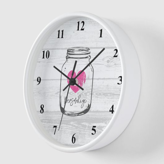 トレンディーパーソナライズされたホワイトウッドキッチンの壁時計 壁時計 (傾斜)