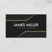 トレンディーパーソナライズされたモダンラグジュアリーブラック金ゴールド 名刺 (正面)