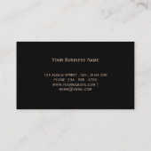 トレンディーパーソナライズされたレオパードブラック金ゴールドグリッター 名刺 (裏面)