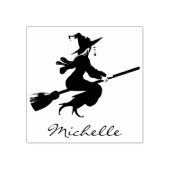 トレンディーパーソナライズされた名可愛い魔女ハロウィーン ラバースタンプ (インプリント)