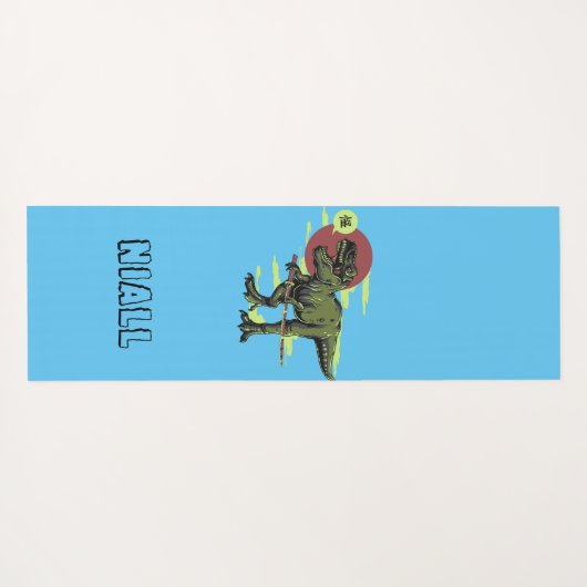 トレンディーパーソナライズされた恐竜 ヨガマット (裏面(横))