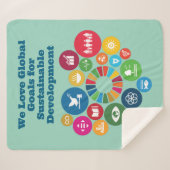 トレンディーパーソナライズされた贈与 シェルパブランケット (正面(横))