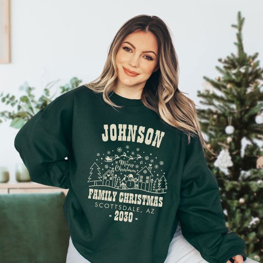 トレンディーパーソナライズされた雪だるまファミリークリスマス Tシャツ