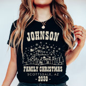 トレンディーパーソナライズされた雪だるまファミリークリスマス Tシャツ
