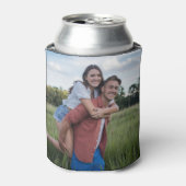 トレンディーパーソナライズされた2写真テンプレート両面 缶クーラー (缶正面)