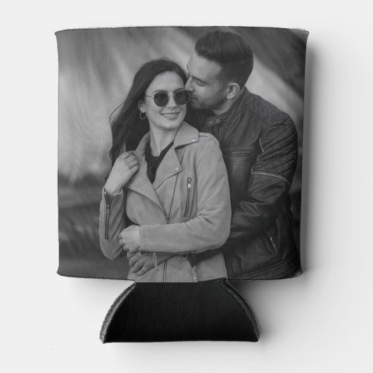 トレンディーパーソナライズされた2写真テンプレート両面 缶クーラー (正面)