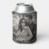 トレンディーパーソナライズされた2写真テンプレート両面 缶クーラー (缶裏面)