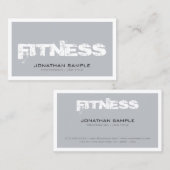 トレンディーパーソナルトレーナーフィットネスクラシートッププレーン 名刺 (正面/裏面)