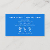 トレンディーパーソナルトレーナーフィットネスフォトビジネスカー 名刺 (裏面)