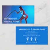 トレンディーパーソナルトレーナーフィットネスフォトビジネスカー 名刺 (正面/裏面)