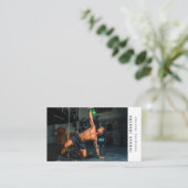 トレンディーパーソナルトレーナーフィットネス写真QRコード 名刺 (スタンド正面)