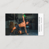 トレンディーパーソナルトレーナーフィットネス写真QRコード 名刺 (正面)