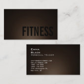 トレンディーパーソナルフィットネストレーナースポーツセピアブラウン 名刺 (正面/裏面)