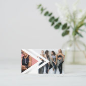 トレンディーパーソナルフィットネストレーナー2フォトモノグラム 名刺 (スタンド正面)