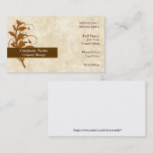 トレンディーパーチメントとブラウン葉ズ・ビジネス・カード 名刺 (正面/裏面)