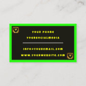 トレンディーパーティータイムネオンパーソナライズされたプロフェッショナル 名刺 (裏面)