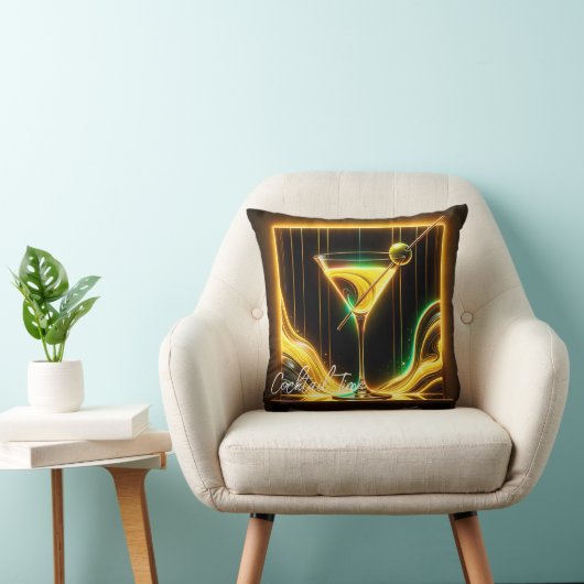 トレンディーパーティータイムネオンパーソナライズされた クッション (椅子)