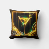 トレンディーパーティータイムネオンパーソナライズされた クッション (正面)