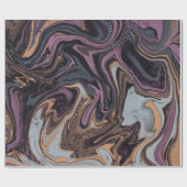 トレンディーパープルアクアマーリングデザイン ラッピングペーパー (フラット)